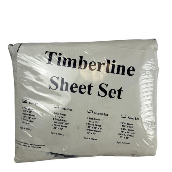 Timberline Twin Sheet 3Pc Set Polyester/Cotton Made in Mexico - Picture 1 of 5